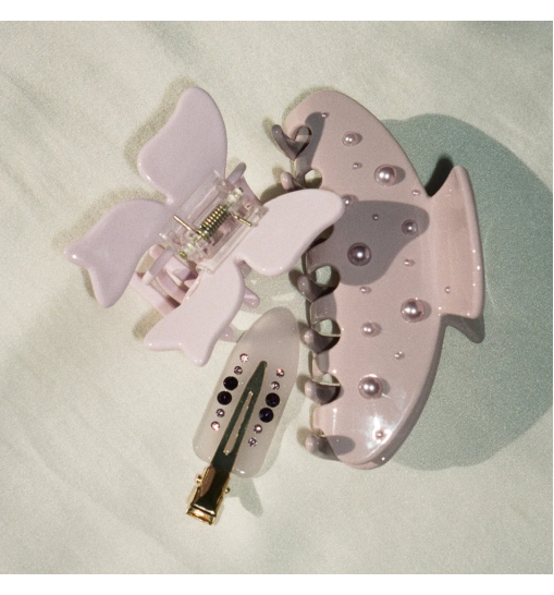 EMI JAY BOW CLIP IN PUFF PINK - ЗАКОЛКА ДЛЯ ВОЛОССЯ "PUFF PINK" - фото №1